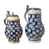 Two glazed stoneware jugs, Westerwald, circa 1700 - first half of the 18th century