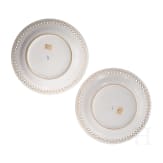 Two porcelain plates with flowers, KPM, circa 1790