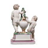 A porcelain putti group &ldquo;Girlandenwinder&rdquo;, Johann Jacob Louis (design), Ludwigsburg, circa 1764