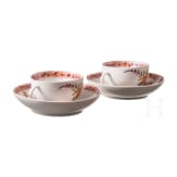 Paar Imari-Tassen mit Untertassen, Meissen, um 1780