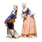 &bdquo;Isabella&ldquo; und &bdquo;Octavio&ldquo; aus der Commedia dell'arte, Franz Anton Bustelli, um 1760 (Entwurf), Nymphenburg, 20. Jhdt.
