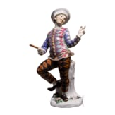 Kom&ouml;diantenfigur Harlekin aus der Commedia dell&rsquo;Arte, J. J. Kaendler, um 1740 (Entwurf), Meissen, 20. Jhdt. (Ausf&uuml;hrung)