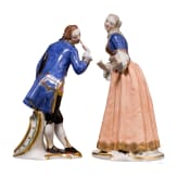 &bdquo;Isabella&ldquo; und &bdquo;Octavio&ldquo; aus der Commedia dell'arte, Franz Anton Bustelli, um 1760 (Entwurf), Nymphenburg, 20. Jhdt.