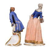 &bdquo;Isabella&ldquo; und &bdquo;Octavio&ldquo; aus der Commedia dell'arte, Franz Anton Bustelli, um 1760 (Entwurf), Nymphenburg, 20. Jhdt.