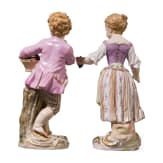 Zwei G&auml;rtnerkinder, Johann Joachim Kaendler, um 1750 (Entwurf), Meissen, fr&uuml;hes 20. Jhdt.
