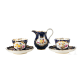 Zwei Tassen mit Untertassen und K&auml;nnchen, Meissen, vor 1924