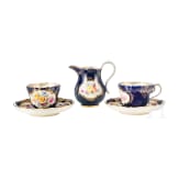 Zwei Tassen mit Untertassen und K&auml;nnchen, Meissen, vor 1924