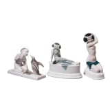 Drei Rosenthal-Figuren "Ariadne", "Froschk&ouml;nig" und "Brotneid", 1915-1930