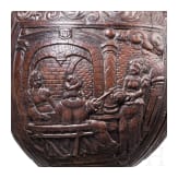 Kokosnusspokal mit geschnitzter Kuppa, s&uuml;ddeutsch datiert 1605