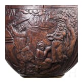 Kokosnusspokal mit geschnitzter Kuppa, s&uuml;ddeutsch datiert 1605