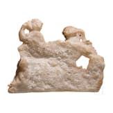 Alabaster-Figurengruppe &bdquo;Satyr und M&auml;nade&ldquo;, Italien, Trapani, sp&auml;tes 17. Jhdt.