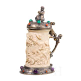 Kleiner Elfenbeinhumpen, wohl deutsch, um 1900