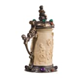 Kleiner Elfenbeinhumpen, wohl deutsch, um 1900