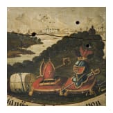 Sch&uuml;tzenscheibe mit Ansicht der Martinswand, Tirol, datiert 1816