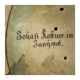 Sch&uuml;tzenscheibe mit Ansicht der Martinswand, Tirol, datiert 1816