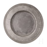 F&uuml;nf Teller aus Zinn, deutsch, 17./18. Jhdt.