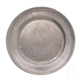 F&uuml;nf Teller aus Zinn, deutsch, 17./18. Jhdt.