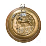 Tiefe Beckenschl&auml;gersch&uuml;ssel mit dem Lamm Gottes, N&uuml;rnberg, Anfang des 16. Jhdts.