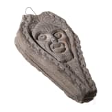 An English or Brittany basalt relief with the head of Green Man, 16th century