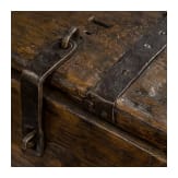 A Rhenish late Gothic trunk carved from a single tree, 15th century