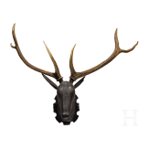 A German carved deer head trophy, 2nd half of the 17th century