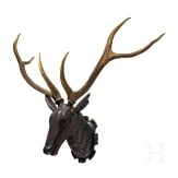 A German carved deer head trophy, 2nd half of the 17th century