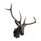A German carved deer head trophy, 2nd half of the 17th century