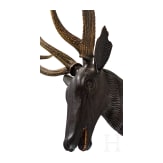 A German carved deer head trophy, 2nd half of the 17th century