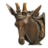 A German wooden roebuck trophy head, dated 1753