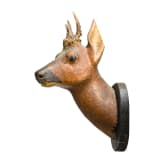 A pair of German Roebuck trophies, mid 19th century