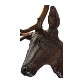 A Berchtesgaden carved wooden deer trophy, ca. 1880