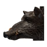 A Berchtesgaden carved wooden boar head trophy, ca. 1880