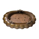 A ormolu and brass inkwell, first half of the 19th century