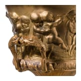 A centerpiece with putti frieze, France, probably late 19th century, cast brass with gilt-coloured finish