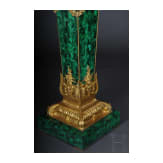 A pair of Neoclassical style pedestal columns with malachite painting, 20th/21st century