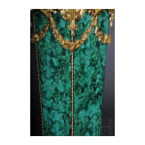 A pair of Neoclassical style pedestal columns with malachite painting, 20th/21st century