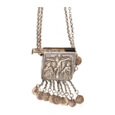 A silver and niello pendant (reliquary) with the crucifixion, probably Russian, 18th century