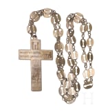 A silver cross with chain, Russia, late 19th century