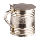 A Russian pan-slavic style parcel-gilt silver tankard, Moscow, V. Aikmov, 1892