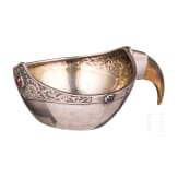 A silver kovsh, Russia, Moscow, Faberg&eacute;, 1908-1917