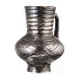 A silver trompe l'oeil kvass jug, Russia,