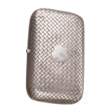 A silver trompe l'oeil cigarette case with flowers, Russia, Moscow, M. Pikiforov, 1880