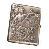 A silver cigarette case showing Hermes, Russia, Moscow, A. Belov, 1908-1913