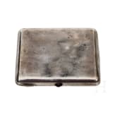 A silver cigarette case showing three Bogatyrs, Soviet Union, 1927-1958
