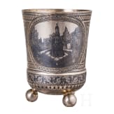 A silver and niello three-footed beaker, Russia, Moscow, Antip Kuzmichev, 1877