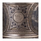 A silver and niello three-footed beaker, Russia, Moscow, Antip Kuzmichev, 1877