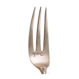 A silver-gilt and niello fork and spoon, Russia, Moscow, Ivan Khlebnikov, 1888