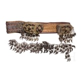 A Russian belt with coins and a chain, 19th century