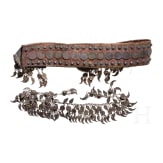 A Russian belt with coins and a chain, 19th century