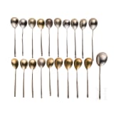 20 Russian silver spoons, Moscow, 1877 - 1895 (14 spoons), Soviet Union, after 1985 (6 spoons)
